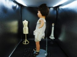 mama doll check dress slip view